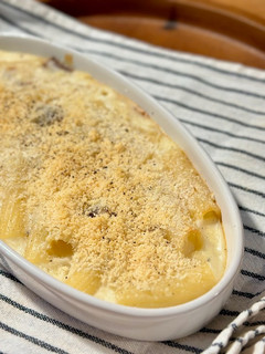 A picture of Baked Penne with White Sauce.
