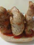 Rizos de pollo macerados con hierbas