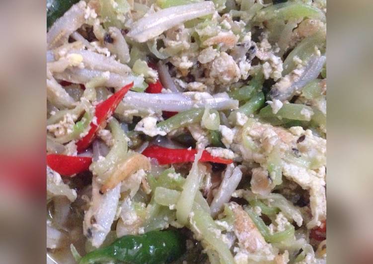 Resep Tumis labu siam teri telur yang simpel
