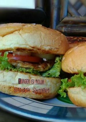 Foto resep Burger isi telur