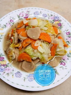 Foto resep Cah Sawi Putih,Wortel,Bakso Sapi
