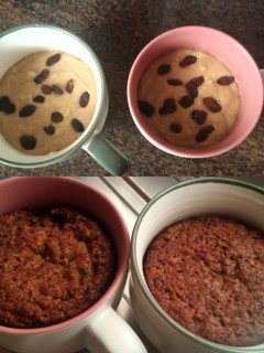 A picture of Flavoured tea & mug cake.