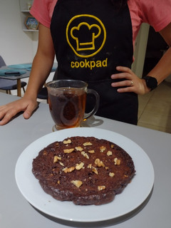 Una foto de Brownie saludable al sartén