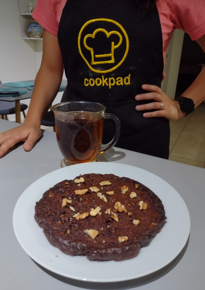 Una foto de Brownie saludable al sartén