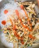 Bún nưa trộn rau đậu phộng