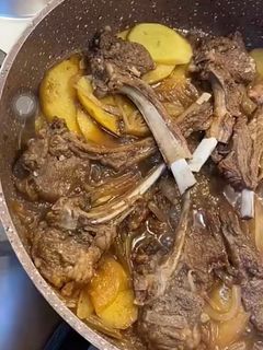 صورة لوصفة صينية ريش مع البطاطس بدبس الرمان