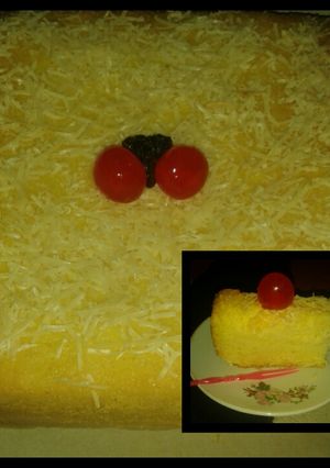 Foto resep Cake tape toping keju pangang