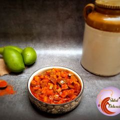A picture of Raw mango Achar.
