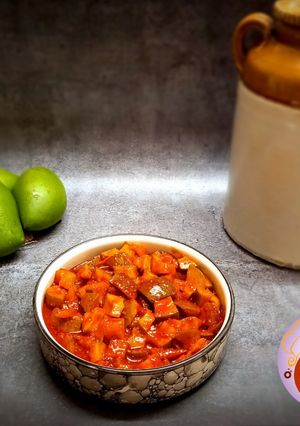 A picture of Raw mango Achar.