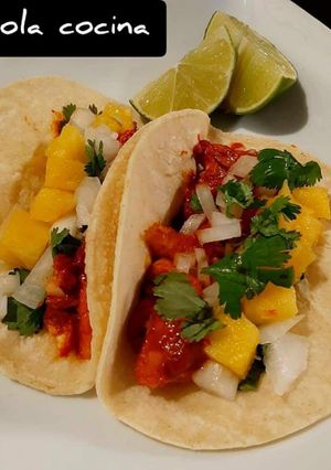 Una foto de TACOS DE PESCADO AL PASTOR 🧡