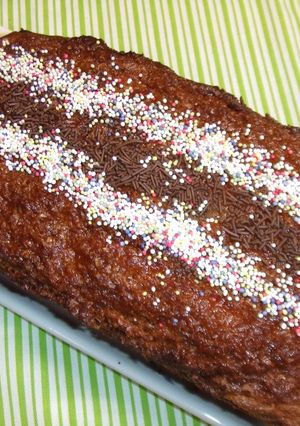Una foto de Bizcocho de maicena con pepitas de chocolate negro