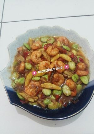 Foto resep Udang petai with putren masak saos tiram