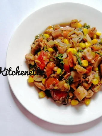 Langkah Mudah untuk Membikin Resep  Onseng Cumi Asin Tempe Jagung Tauco yang Sempurna, Sempurna