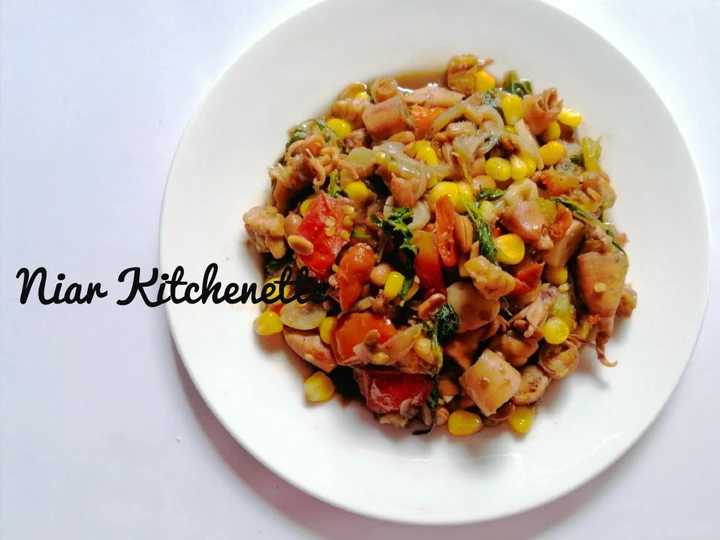 Langkah Mudah untuk Membikin Resep  Onseng Cumi Asin Tempe Jagung Tauco yang Sempurna, Sempurna