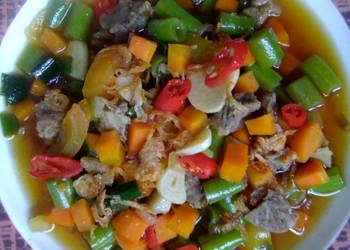 Resep Terbaru Asem-asem wortel, buncis, daging Sedap