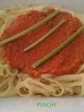 Spaguettis al pesto Rosso
