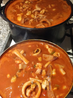 Una foto de Cazuela de mariscos