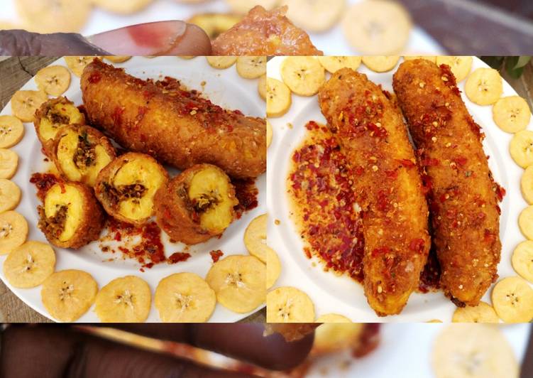 Simple Way to Prepare Quick Stuffed plantain boats