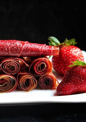 Szárított epertekercs (cukormentes) recept fotója