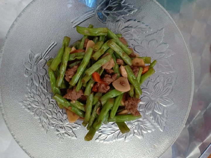 Cara Simple Membikin Resep  Cah/Tumis Buncis Daging Saus Tiram+Teriyaki yang Lezat Sekali, Lezat Sekali