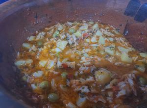 Una foto de Bacalao a la Vizcaína