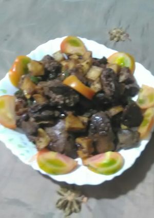 صورة لوصفة كبدة فراخ بالبطاطس