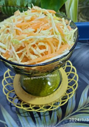 Une photo de Verrine chou vert 🥗🍈 et carotte 🥕