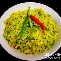 A picture of Cabbage Sambharo.