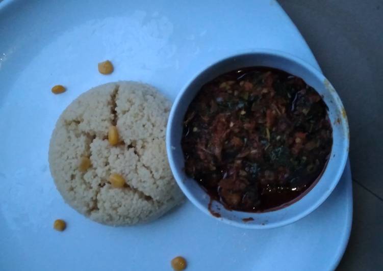 Cous cous with vegetable soup
