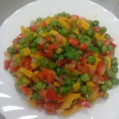 A picture of Buttered Sauteed mixed vegetables.