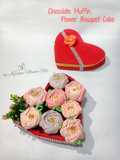 Chocolate Muffin Flower Bouquet Cake