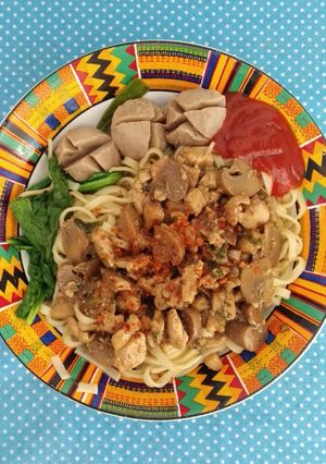 Foto resep Mie yamien ayam jamur bakso