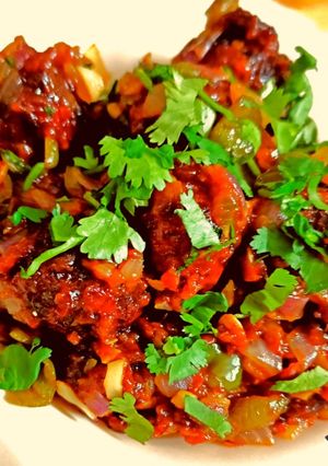 A picture of Cabbage Manchurian.