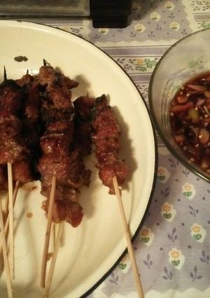 Foto resep Sate sapi sambal kecap😊😜