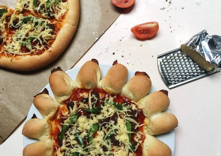 Resep Pizza sapi lada hitam(beef blackpeper) Anti Gagal