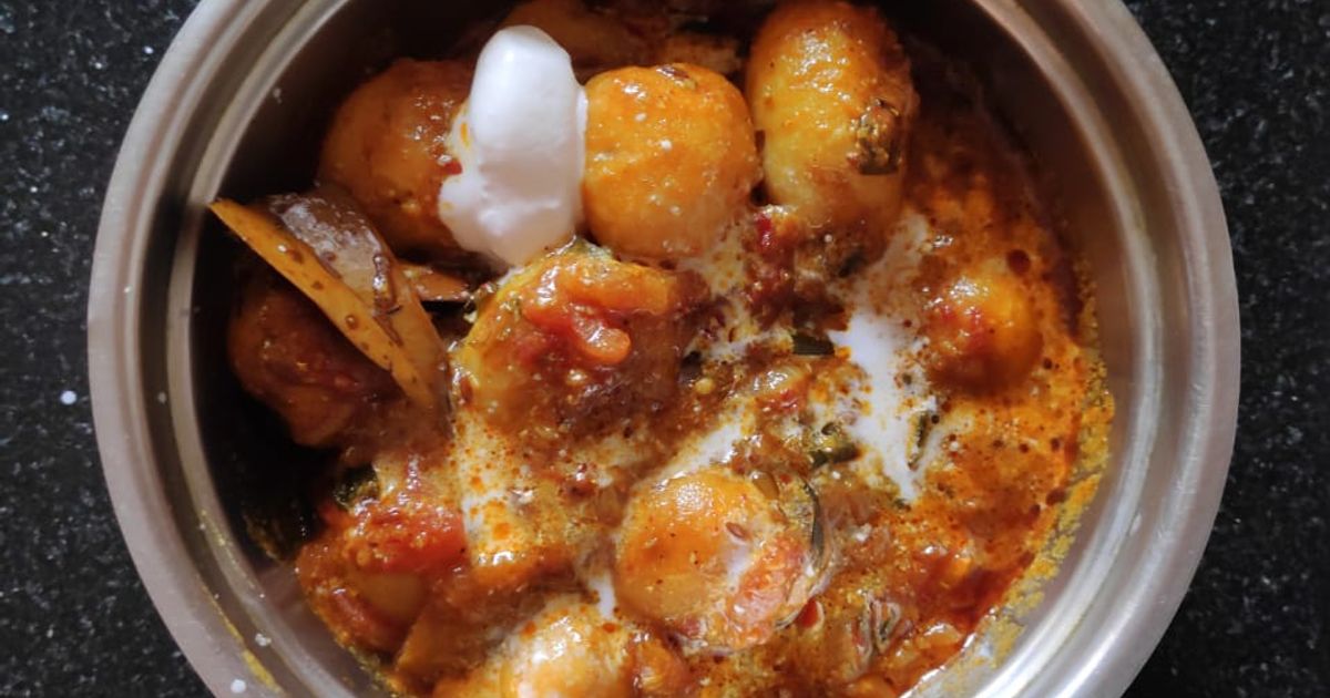 Postu Alu With Spring Onion Recipe By Vidyutaa Kashyap