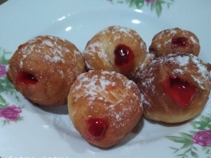 Cara Gampang Menyiapkan 065. Bomboloni Mini Strawberry Anti Gagal