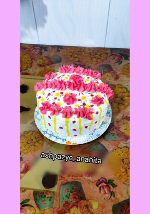 عکسی از دستور 🎂کیک تولد خودم🎂با فیلینگ مارمالاد پرتقال🍊