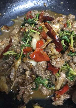 รูปของ กะเพราเนื้อ แซ่บสะเดิด