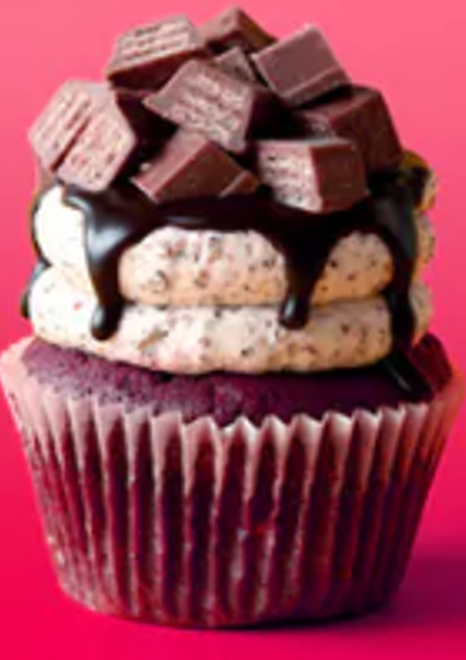 Una foto de Cupcakes de Kit Kat