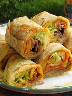 韓式泡菜牛肉捲餅 的食譜成品照片