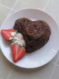 Coulant saludable de plátano y chocolate