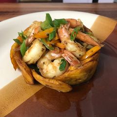 A picture of Plantain Shrimp Swerve.