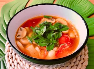 Hình của món 🌱 Canh Dứa Cà Chua Nấm Chay.