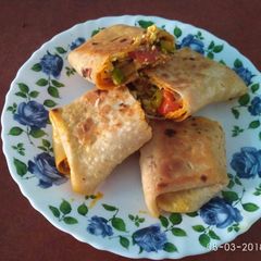 A picture of Veg kathi roll.