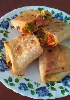 A picture of Veg kathi roll.