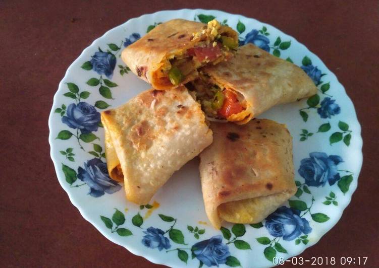 How to Make Any-night-of-the-week Veg kathi roll