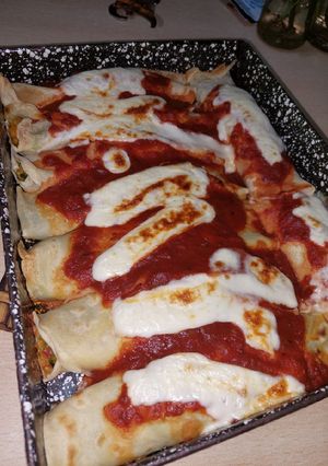 Una foto de Canelones de espinaca y zapallo anco