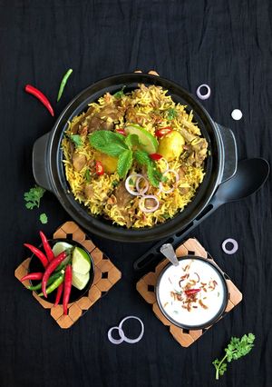A picture of Mutton Pulao.