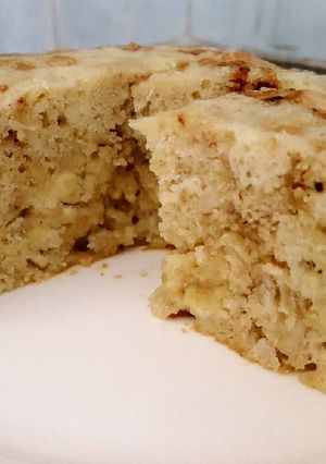 A picture of Steamed banana cake.